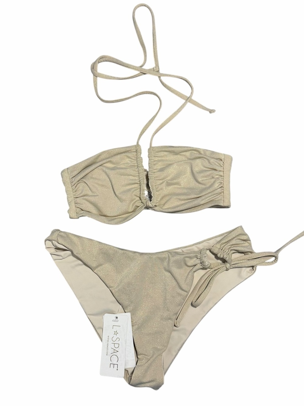 L*Space Bikini Set - Metallic Bone Color - NWT